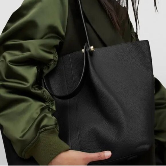 All Saints Large Black Tote "EUC" - Picture 1 of 16